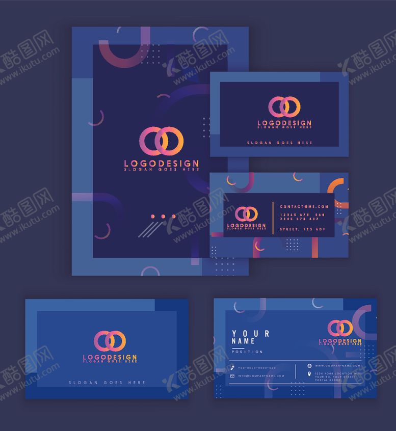 编号：80081410222317305697【酷图网】源文件下载-紫色系企业品牌视觉设计