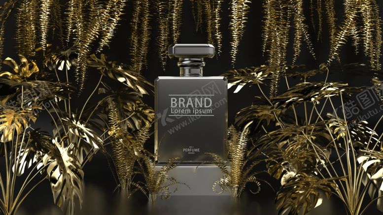 编号：46432509192117445953【酷图网】源文件下载-金色化妆品海报