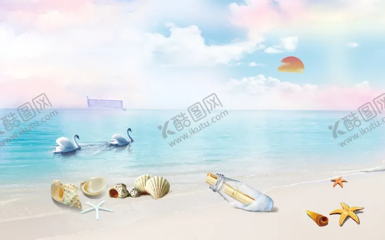 编号：70191706271858486364【酷图网】源文件下载-海边沙滩背景墙
