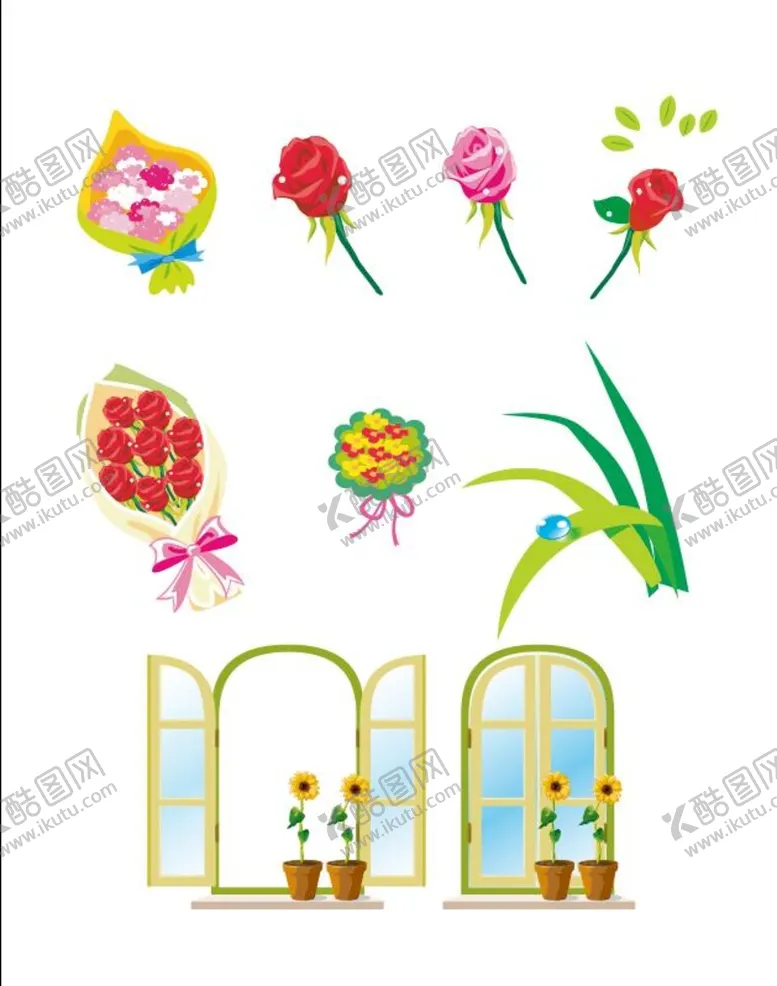 编号：67139509181103068293【酷图网】源文件下载-玫瑰花  矢量花