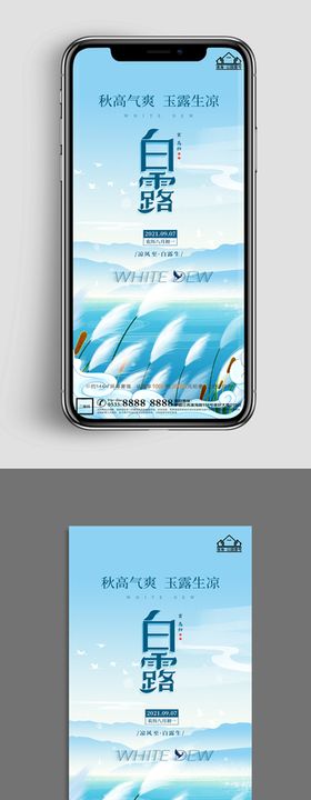 地产白露节气海报