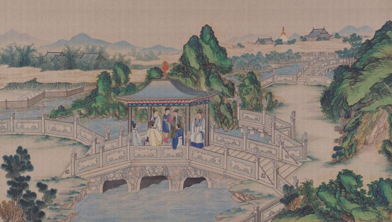 编号：93255705131805217004【酷图网】源文件下载-红楼梦场景精美工笔画