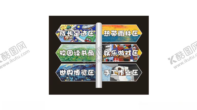 编号：61729402181837427265【酷图网】源文件下载-幼儿园区域指引牌