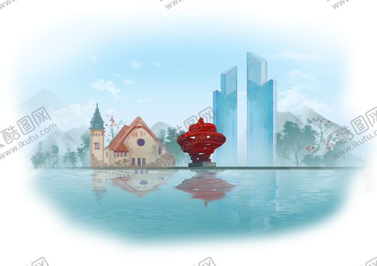 编号：32614810021554305973【酷图网】源文件下载-美丽的城市地标建筑
