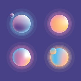 宇宙星空宇航员飞船插画图片