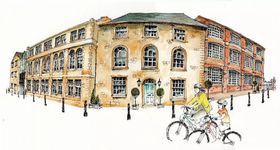 水彩建筑插画