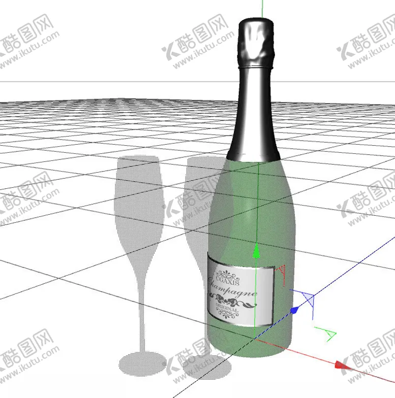 编号：47380902202028334082【酷图网】源文件下载-C4D模型酒瓶