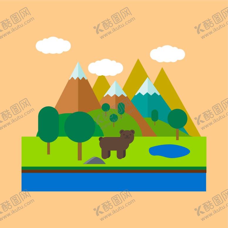 编号：11693810151323041703【酷图网】源文件下载-岛屿上的熊猫
