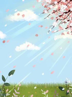 春天田野背景