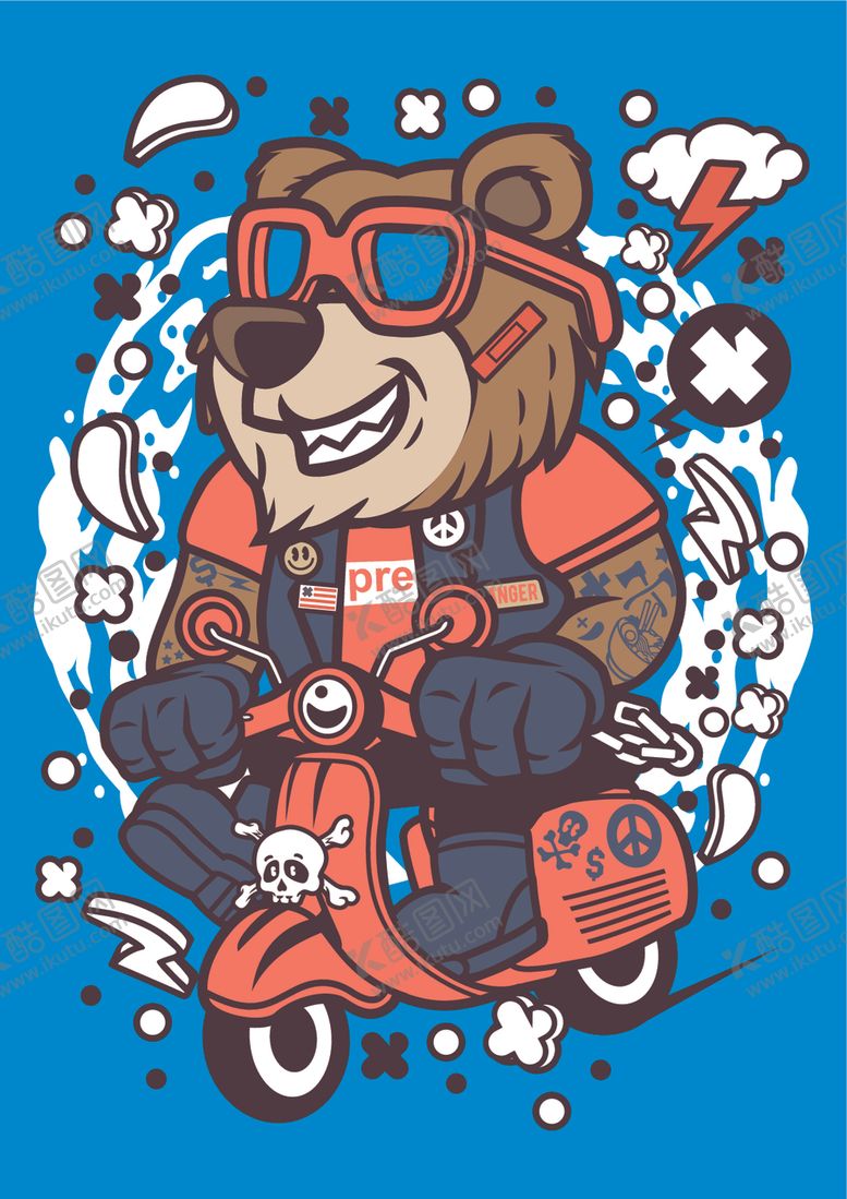 编号：30024609131517047928【酷图网】源文件下载-嘻哈创意卡通印花图案