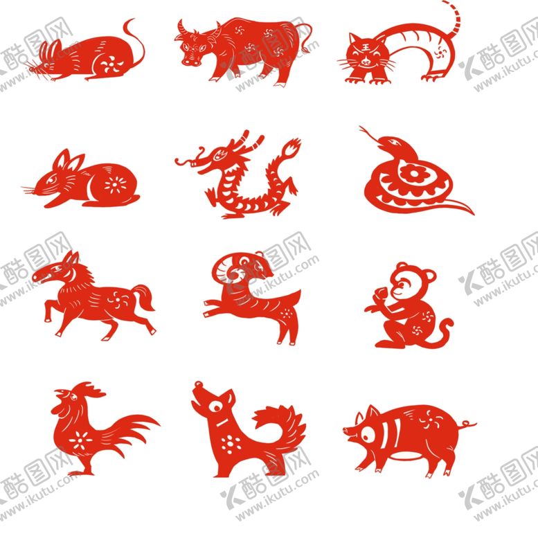 编号：12193705011958569157【酷图网】源文件下载-十二生肖