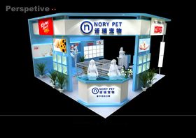 展览3D模型二面开口厅设计源文件设计