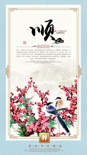 养生文化展板模板