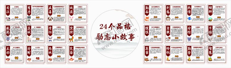 编号：41357101250915381379【酷图网】源文件下载-24品格励志小故事