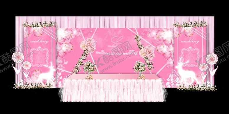 编号：80171309240138271162【酷图网】源文件下载-粉色婚礼
