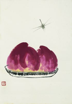 齐白石国画工笔山水崇山峻岭鱼虾风水