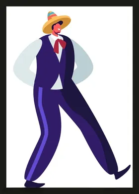 手绘男人男孩卡通动画卡通动画