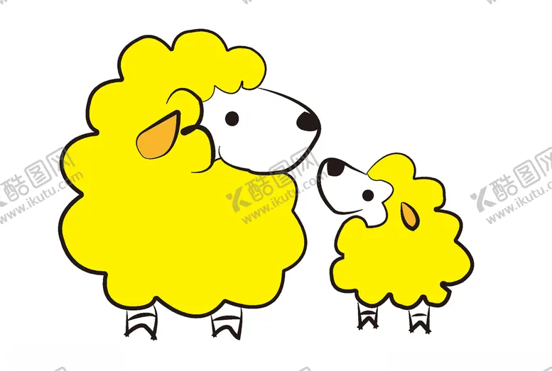 编号：83678604241008137789【酷图网】源文件下载-矢量卡通绵羊插画