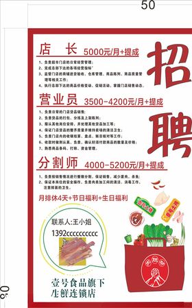 招牌山猪肉海报
