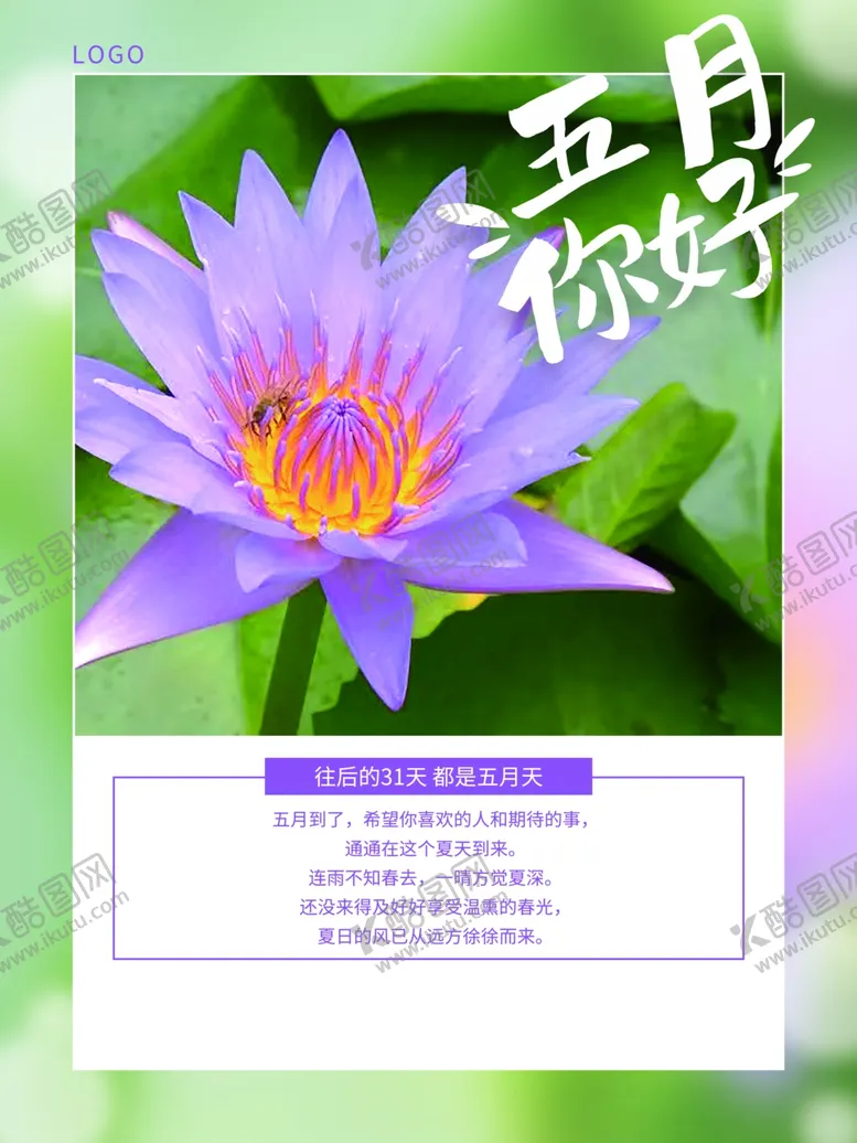 编号：77101101141538561041【酷图网】源文件下载-五月你好