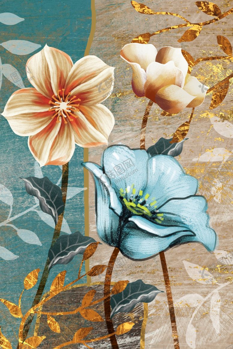 编号：42563309251342405750【酷图网】源文件下载-花卉装饰画