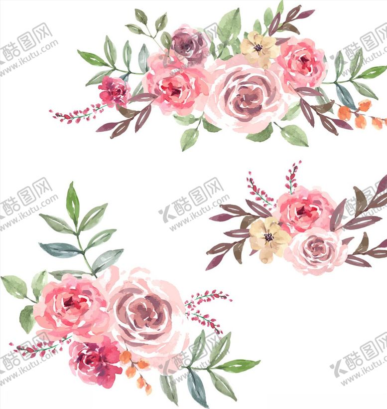 编号：75689509170651539083【酷图网】源文件下载-手绘水彩花朵
