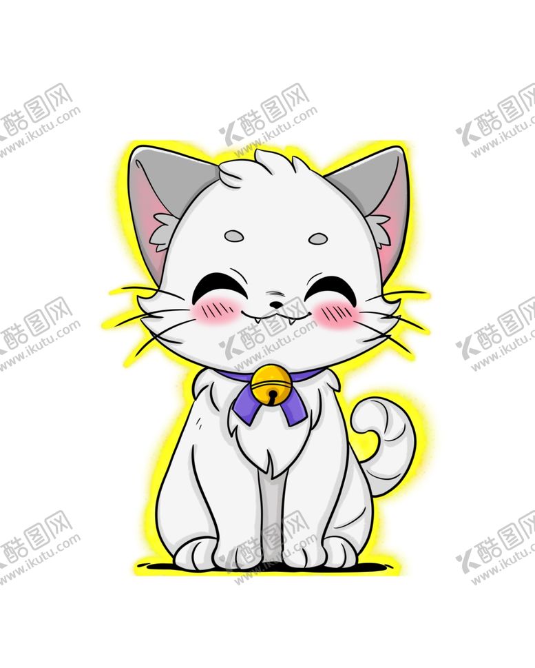 编号：64546603010703439113【酷图网】源文件下载-卡通猫插画