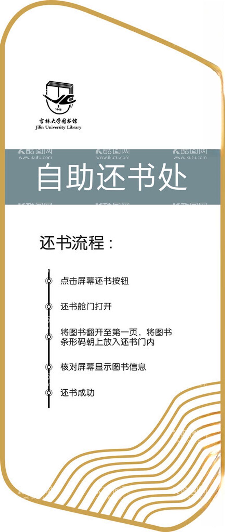 编号：44160012141154307526【酷图网】源文件下载-异形标牌图书馆标识牌