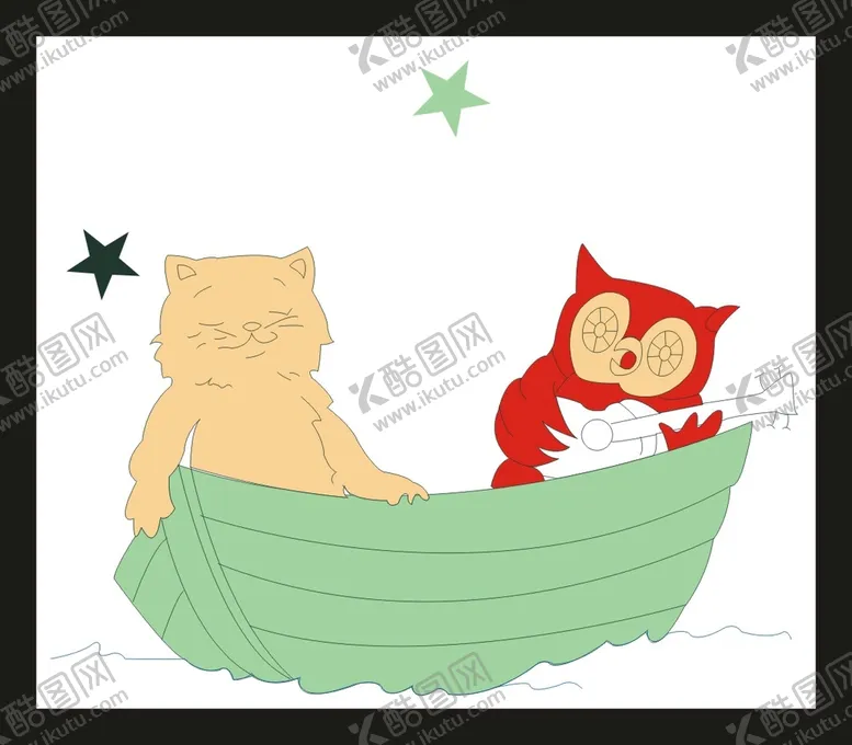 编号：64236901250905284776【酷图网】源文件下载-手绘卡通小猫 