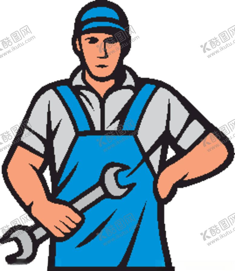 编号：11949409172033106435【酷图网】源文件下载-卡通修理工人素材设计