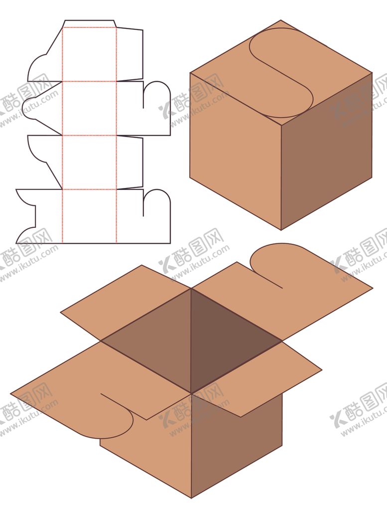 编号：80899310290900155296【酷图网】源文件下载-纸质包装盒刀模设计图