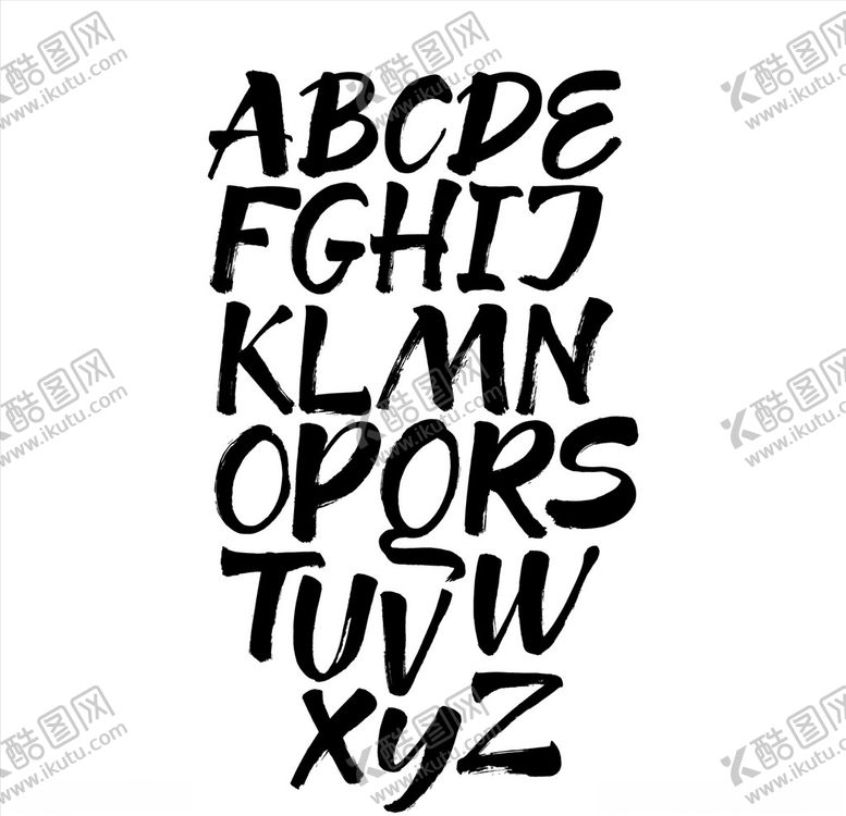 编号：99792810080305569791【酷图网】源文件下载-水墨字母
