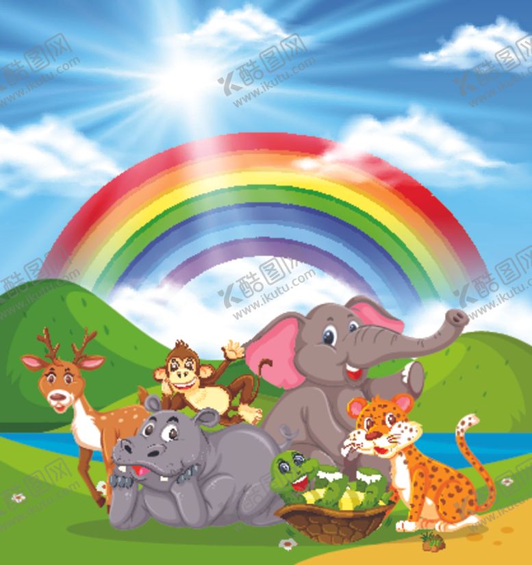 编号：15217910011310512642【酷图网】源文件下载-卡通野生动物