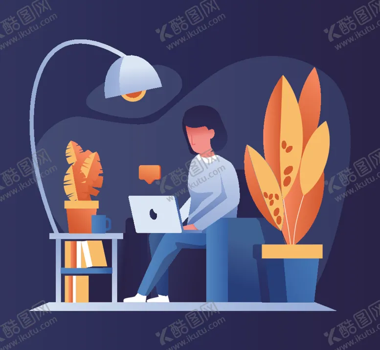 编号：13744204201608411241【酷图网】源文件下载-扁平化办公生活插画