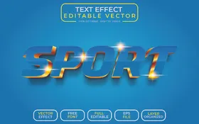 3D字体设计d卡通发光样机效果