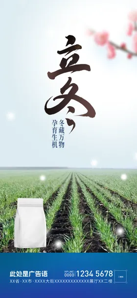 立冬节气天寒冷海报