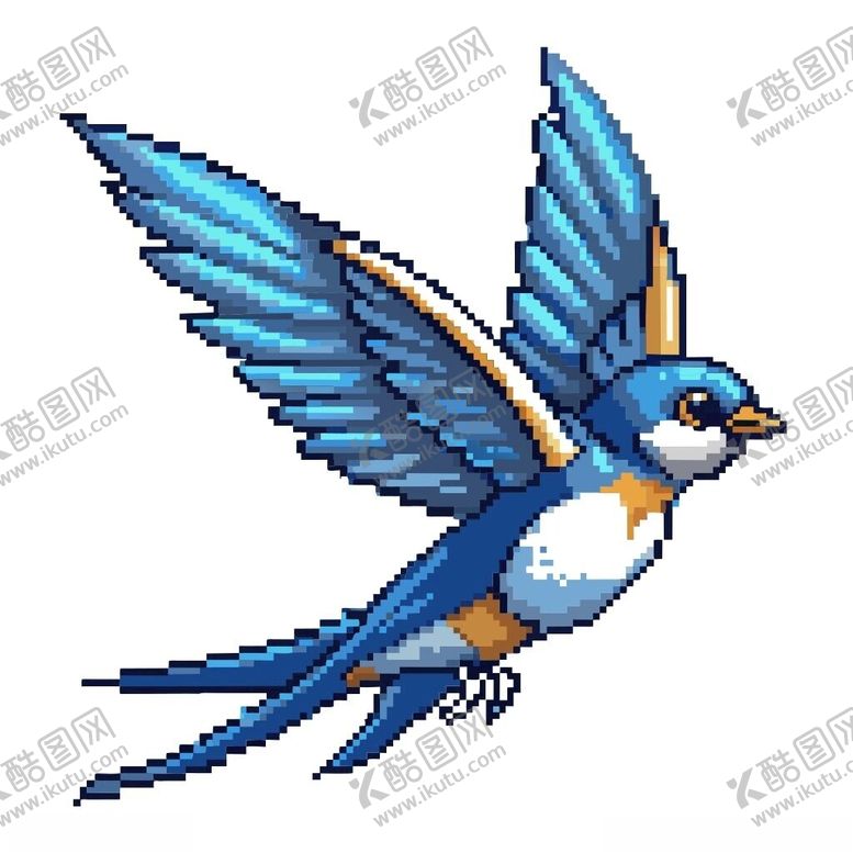 编号：26407802251616391781【酷图网】源文件下载-像素风格燕子