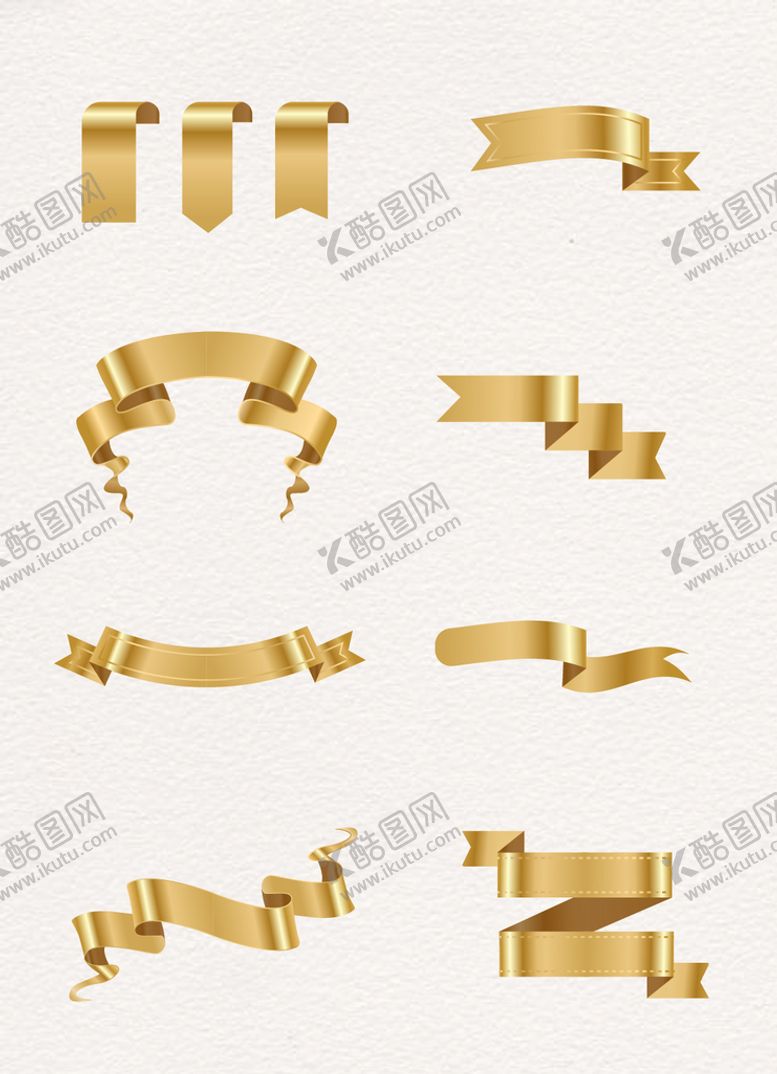 编号：21968309221649081695【酷图网】源文件下载-金色丝带