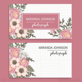 花卉摄影名片设计模板