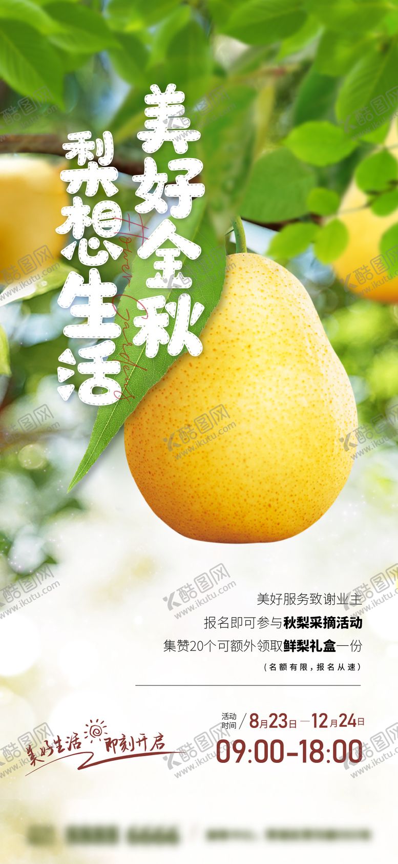 编号：54299109192352284801【酷图网】源文件下载-秋梨礼品海报