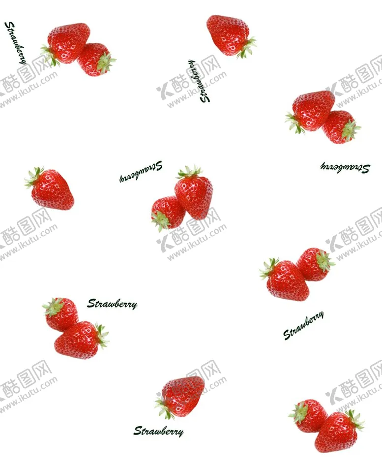 草莓印花图案水果大牌