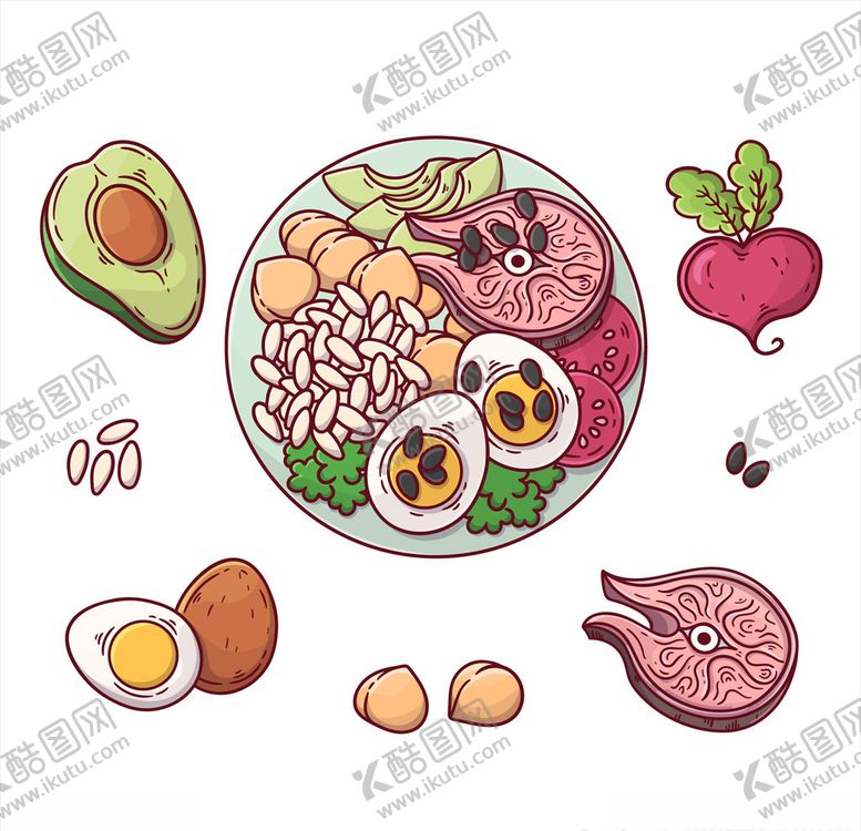 编号：39839210311109269266【酷图网】源文件下载-矢量厨房蔬菜食品素材