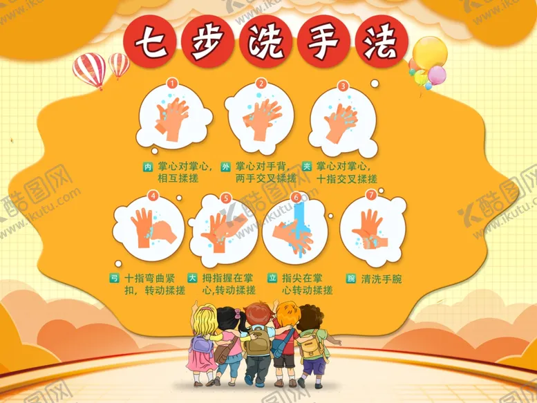 编号：84272702192251177515【酷图网】源文件下载-七步洗手法
