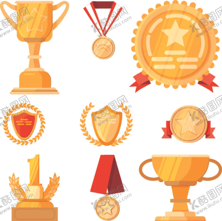 编号：10798209191233513833【酷图网】源文件下载-矢量荣誉奖杯