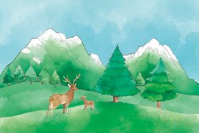 手绘风景