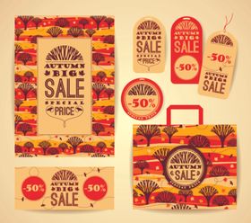 秋季促销标签