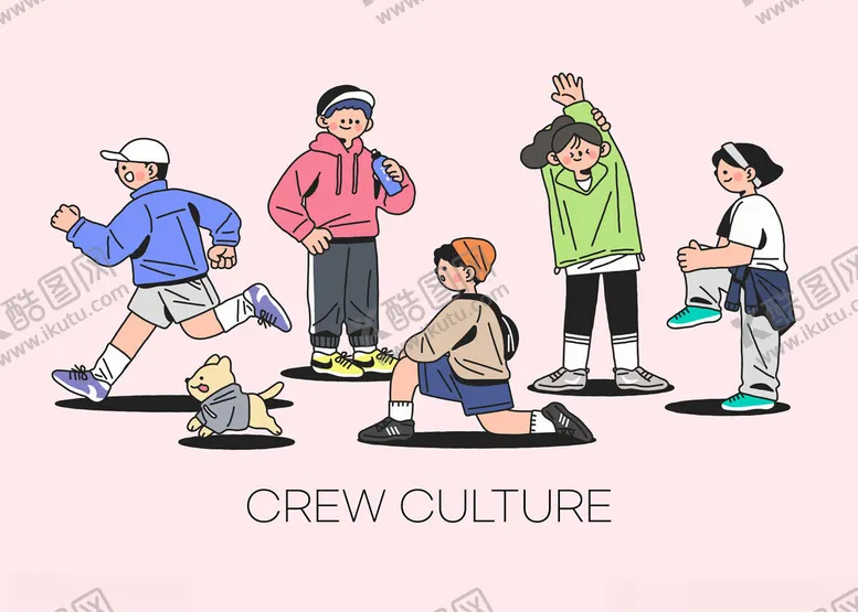 编号：96941402101920115337【酷图网】源文件下载-矢量人物插画运动