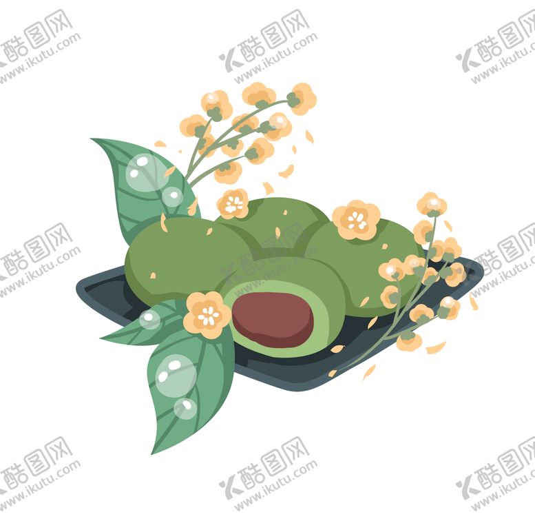 编号：23941609301044237860【酷图网】源文件下载-清明节青团插画