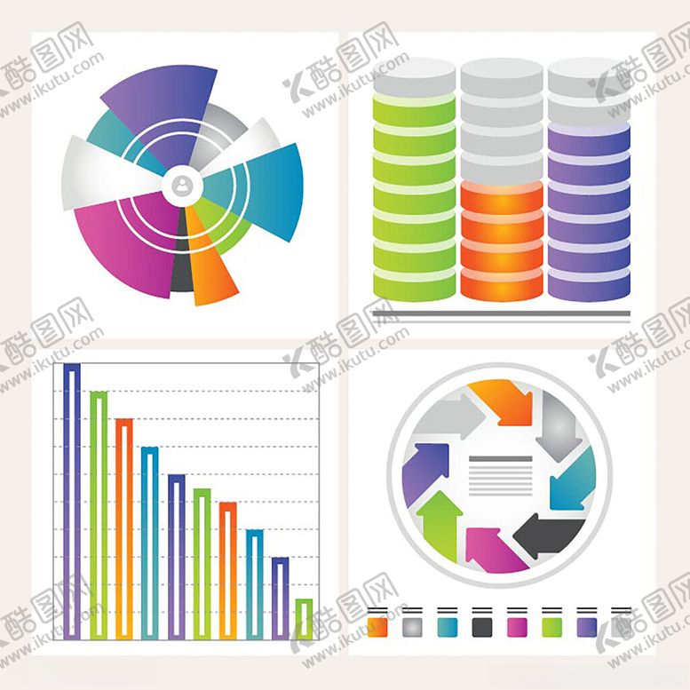 编号：60567711202355448679【酷图网】源文件下载-多彩统计图表集合
