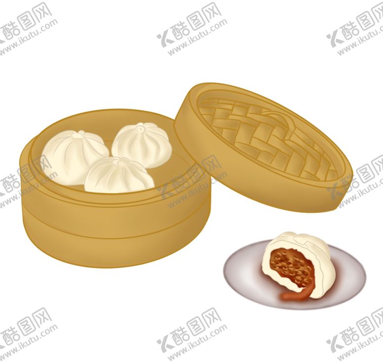 编号：93012605100700067521【酷图网】源文件下载-小笼包插画